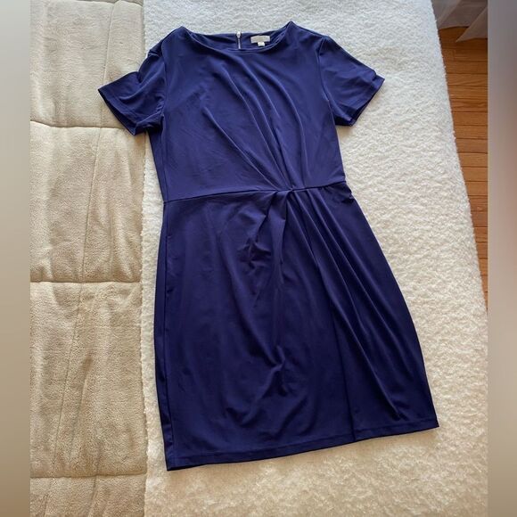 Charming Charlie's Navy Blue Short Sleeve Dress Size Medium - Picture 1 of 8